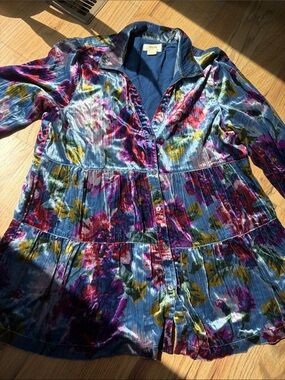 RARE!!! Maeve Whimsigoth Velvet tunic M